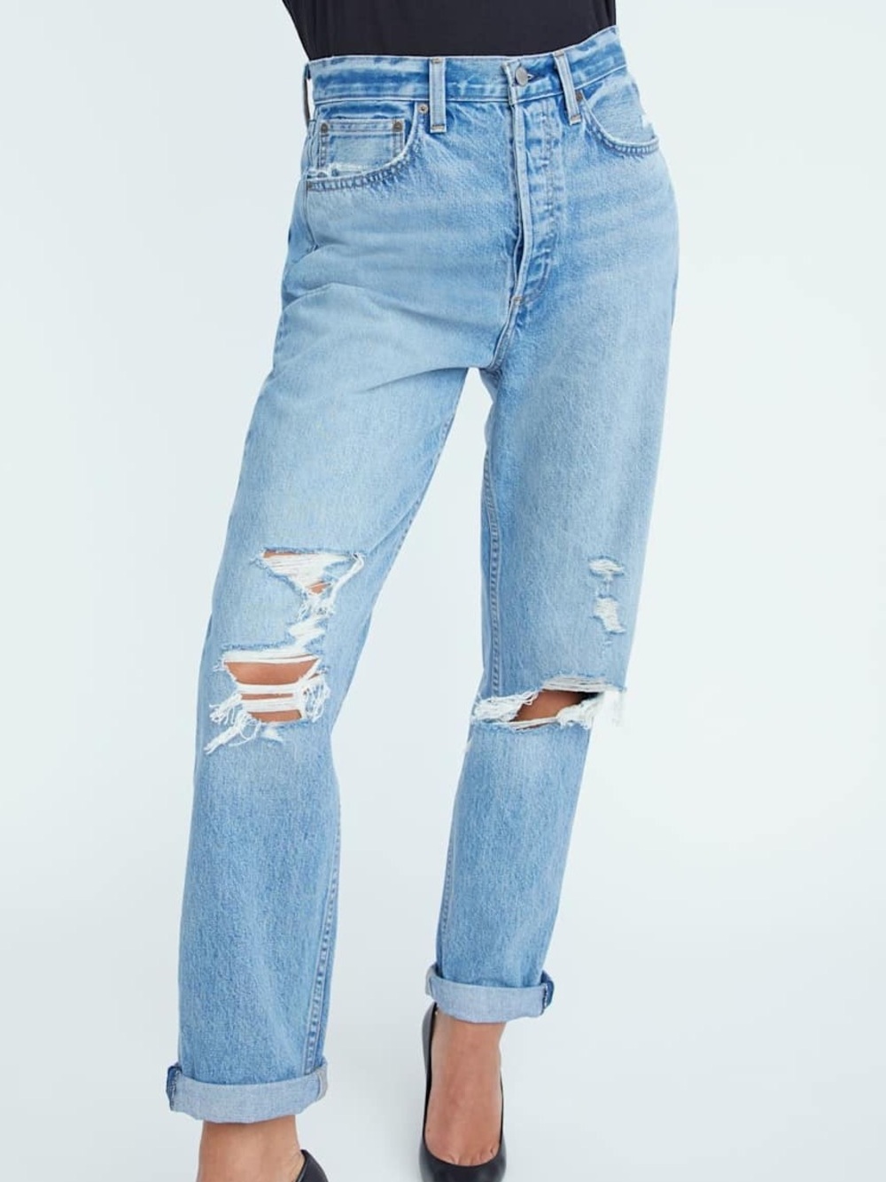 Denim Forum Aritzia The BF High-Rise Loose jeans Sz 29x28 women’s light wash